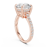 Outside Prong Pave Engagement Ring - 9 Shapes